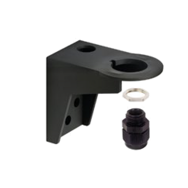 Bracket, profile rail mounting for signal tower with single-hole mounting